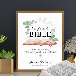 Baby's erstes Bible Baby Duschzeichen Poster