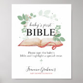Baby's erstes Bible Baby Duschzeichen Poster (Vorne)
