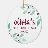 Babys erstes Foto mit Wasserfarben Keramik Ornament (Links)