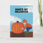 Babys erstes Halloween Feiertagskarte (Vorderseite)