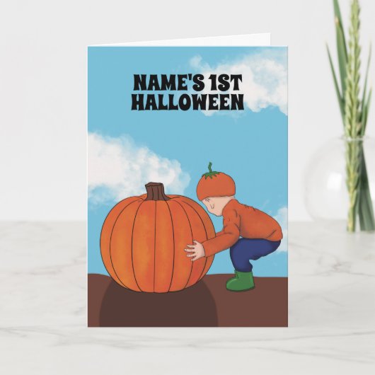 Babys erstes Halloween Feiertagskarte (Vorderseite)