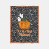 Baby's erstes Halloween Pumpkin personalize Name Fleecedecke (Vorderseite)