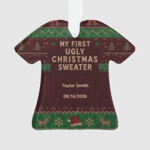 Baby's erstes hässliches Weihnachtspullover! 🎄❤️ Ornament