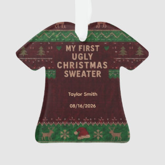 Baby's erstes hässliches Weihnachtspullover! 🎄❤️ Ornament