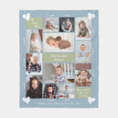 Baby's erstes Jahr 12 Foto-Collage Hearts Script Fleecedecke (Vorderseite)