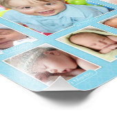 Babys erstes Jahr Blue Keepake Foto Collage (Ecke)