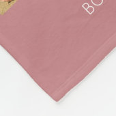 Babys erstes Jahr Foto Collage Geburtsstunde rosa Fleecedecke (Ecke)