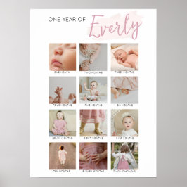 Babys erstes Jahr FotoCollage Poster