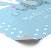 Babys Erstes Monogramm Kinderzimmer Poster (Ecke)