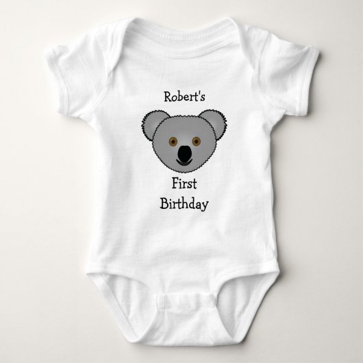 Baby's erstes Niedliches Koala Baby T-Shirt Baby Strampler (Vorderseite)