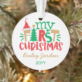 Babys erstes Niedliches Red Green Festival für Wei Ornament