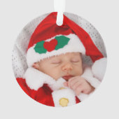 Babys erstes Niedliches Red Green Festival für Wei Ornament (Rückseite)