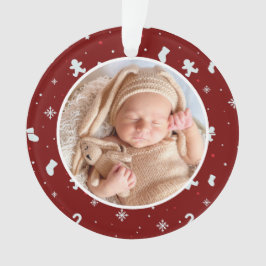 Babys erstes Niedliches Weihnachten Modernes Elega Ornament