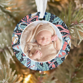 Babys erstes Niedliches Weihnachten Modernes Elega Ornament