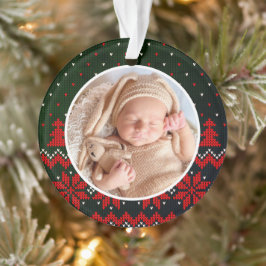Babys erstes Niedliches Weihnachten Modernes Elega Ornament