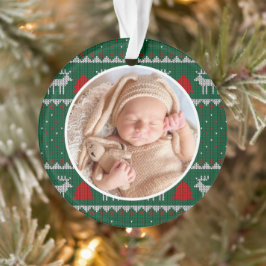 Babys erstes Niedliches Weihnachten Modernes Elega Ornament
