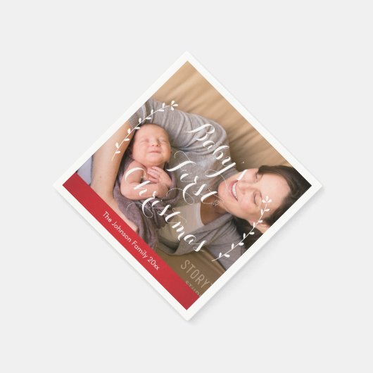 Babys erstes Niedliches Weihnachtsbuch Napkins Serviette (Ecke)