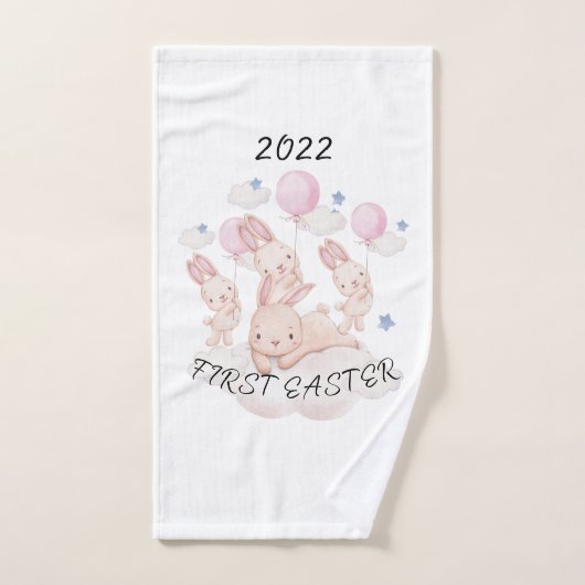 Baby's erstes Osterkissen Badhandtuch Set (Handtuch)