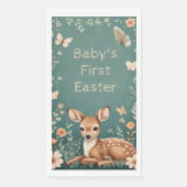 Baby's erstes Ostern Waldtiere Reh Frühling Serviette (Vorderseite)
