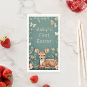 Baby's erstes Ostern Waldtiere Reh Frühling Serviette (Beispiel)