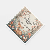 Baby's erstes Ostern Waldtiere Reh Frühling Serviette (Ecke)