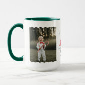 Babys erstes religiöses Weihnachtskrippen-Foto Tasse (Links)