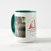 Babys erstes religiöses Weihnachtskrippen-Foto Tasse (Vorderseite Links)