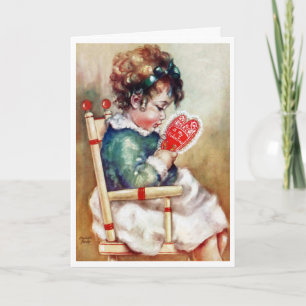 "BABYS ERSTES VALENTINSTAG" VINTAGE COVERART GRUSS FEIERTAGSKARTE