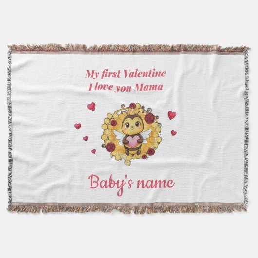 Baby's erstes Valentinstagsgeschenk Decke (Vorderseite)
