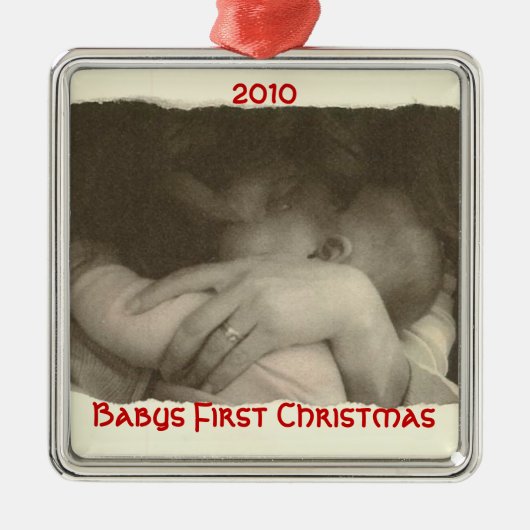 Babys erstes Weihnachten, 2010 Silbernes Ornament (Vorne)