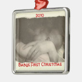 Babys erstes Weihnachten, 2010 Silbernes Ornament (Links)