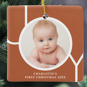 Baby's erstes Weihnachten benutzerdefiniertes Foto Keramikornament