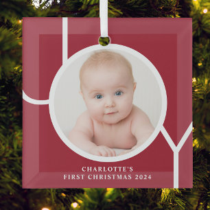 Baby's erstes Weihnachten Individuelles Erinnerung Ornament Aus Glas