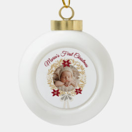 Baby's erstes Weihnachten Keramik-Kugel-Ornament Keramik Kugel-Ornament