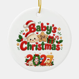 Baby's erstes Weihnachten Keramik Ornament