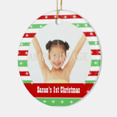 Babys erstes Weihnachten Keramikornament (Links)