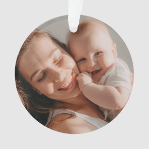 Baby's erstes Weihnachten Minimal Foto Ornament