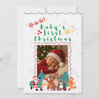Baby's erstes Weihnachten personalisiert Einladung