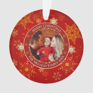 Baby's erstes Weihnachten personalisiertes Foto-An Ornament
