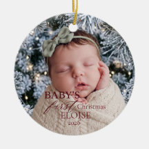 Baby's erstes Weihnachts-Birth-Stats-Personal-Orna