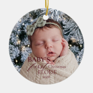 Baby's erstes Weihnachts-Birth-Stats-Personal-Orna Keramik Ornament