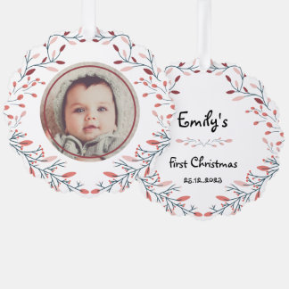 Baby's erstes Weihnachts-Foto Ornament