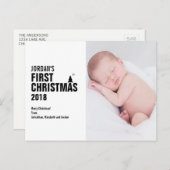 Babys erstes Weihnachts-Foto Postkarte (Vorne/Hinten)