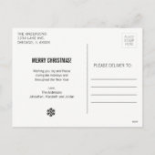 Babys erstes Weihnachts-Foto Postkarte (Rückseite)