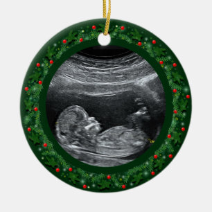 Baby's erstes Weihnachts-Keramik-Ornament Keramik Ornament
