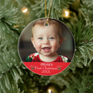 Baby's erstes Weihnachtsbaum-Ornament Keramik Ornament