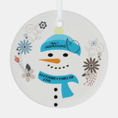 Baby's erstes Weihnachtsbaum-Ornament - Personalis Ornament Aus Glas (Rückseite)
