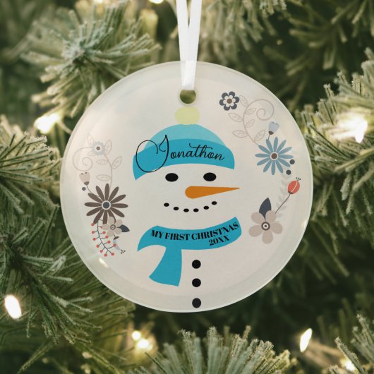 Baby's erstes Weihnachtsbaum-Ornament - Personalis Ornament Aus Glas (InSitu)