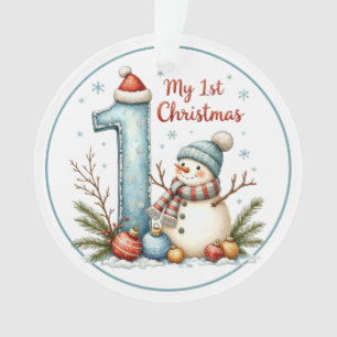 Baby's erstes Weihnachtsbaum-Schmuckstück – Schnee Ornament
