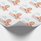Babys erstes Weihnachtsfest-Foto Geschenkpapier (Ecke)